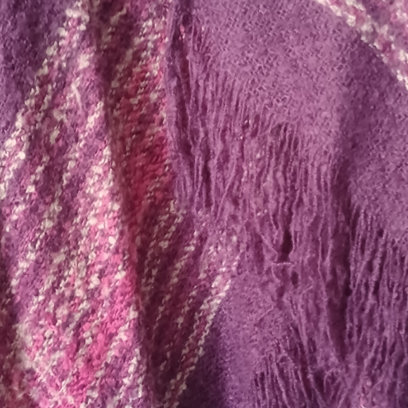 Croft & Barrow Textured Purple Poncho - Picture 3 of 3